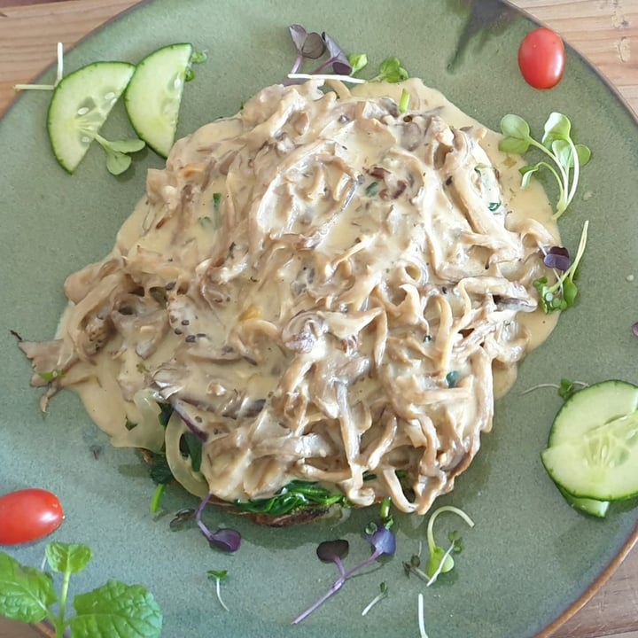 photo of The Conscious Kitchen Creamy Pulled Oyster Mushrooms shared by @compassionate1candy on  16 Sep 2022 - review