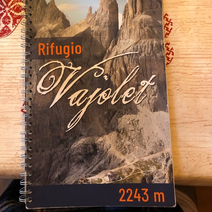 photo of Rifugio Vajolet menù shared by @soniapesa on  04 Sep 2022 - review
