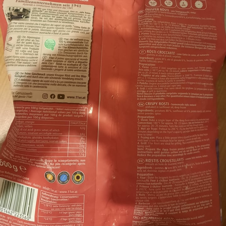 review photo of 11er Elfer Austria Rösti croccante shared by @bru03 on 09 Feb 2022 - review