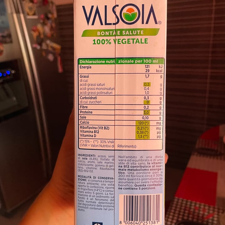 photo of Valsoia Zero zuccheri soya shared by @fireflyrob on  23 Aug 2022 - review
