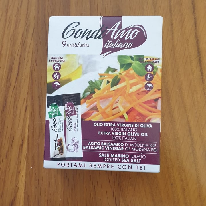 review photo of Condiamo Italiano Olio extra vergine di olive in bustine monodose shared by @sereveg on 14 Apr 2022 - review