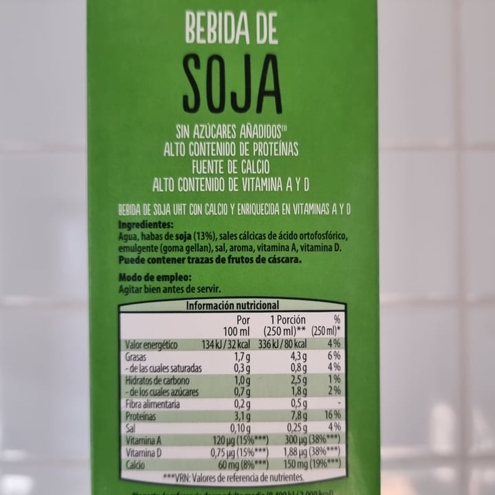 photo of ALDI Bebida de soja sin azúcares añadidos shared by @lauritavegan on  07 May 2022 - review