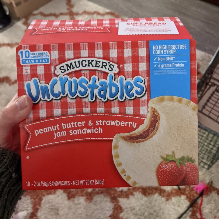 Smucker's Uncrustables - Peanut Butter And Strawberry Jam Review | abillion