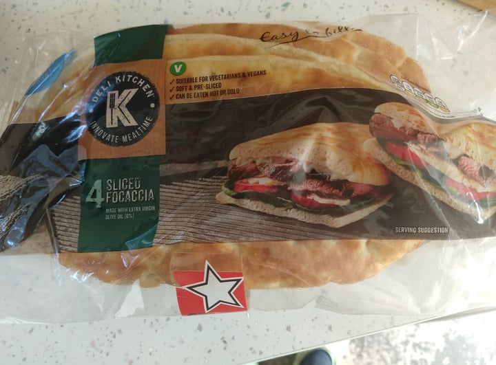 photo of Deli Kitchen Sliced focaccia shared by @carmarthensally on  27 Mar 2020 - review