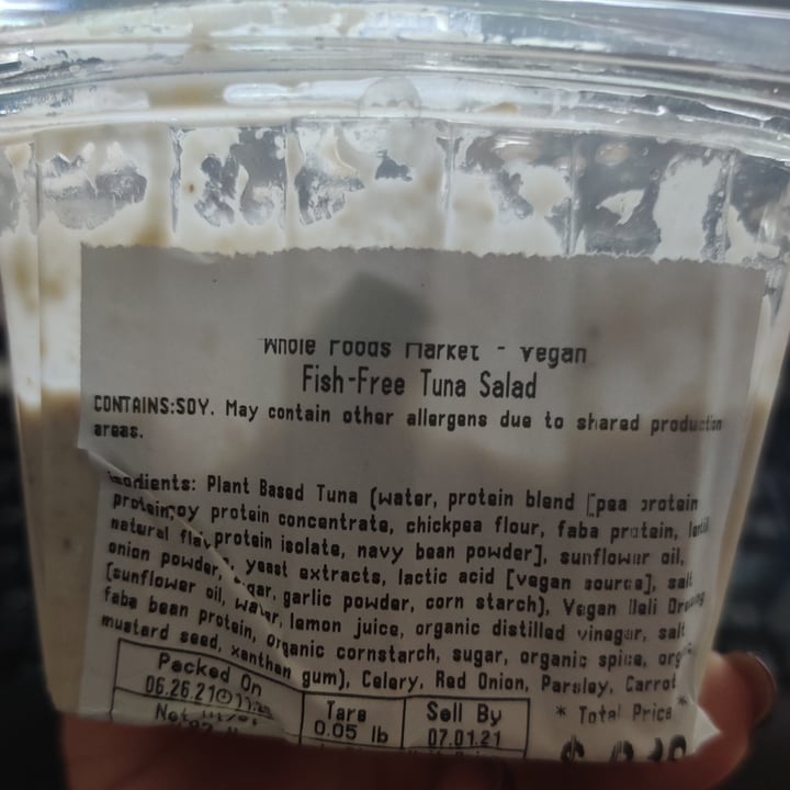 photo of Whole Foods Market Fish Free Tuna Salad shared by @misscherise on  29 Jun 2021 - review