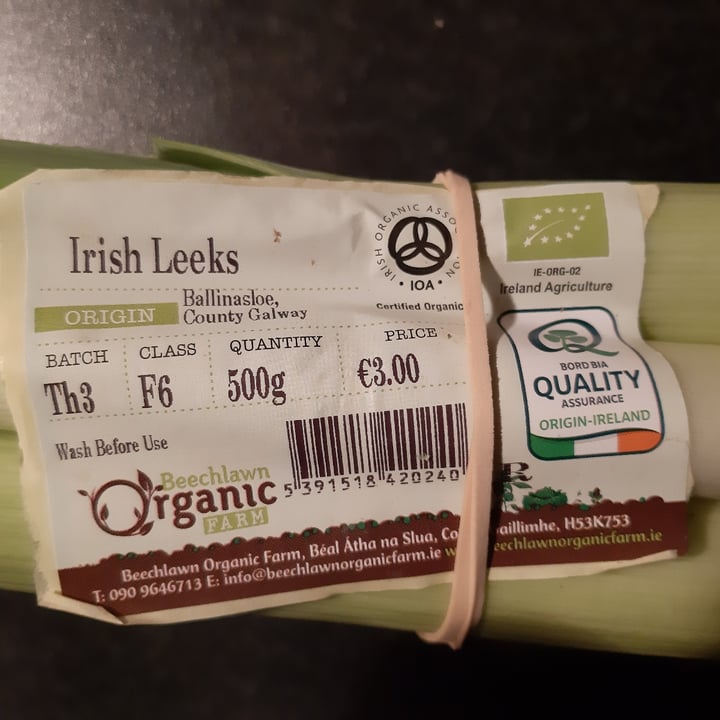 photo of Beechlawn Organic Farm Leeks shared by @animalfriendly on  01 Feb 2023 - review