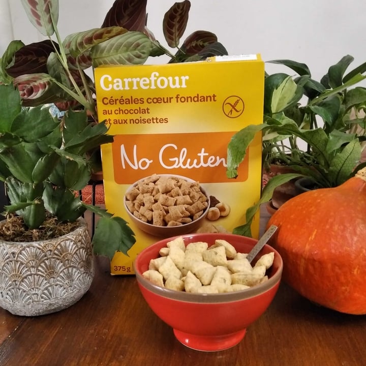 review photo of Carrefour Céréales cœur fondant au chocolat et aux noisettes shared by @dindinbaf on 23 Oct 2020 - review
