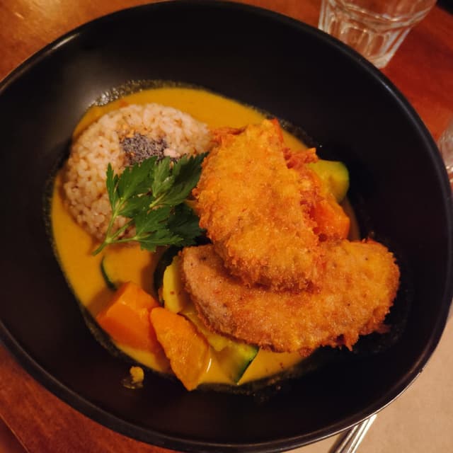 Photo of the dish “curry aux légumes”