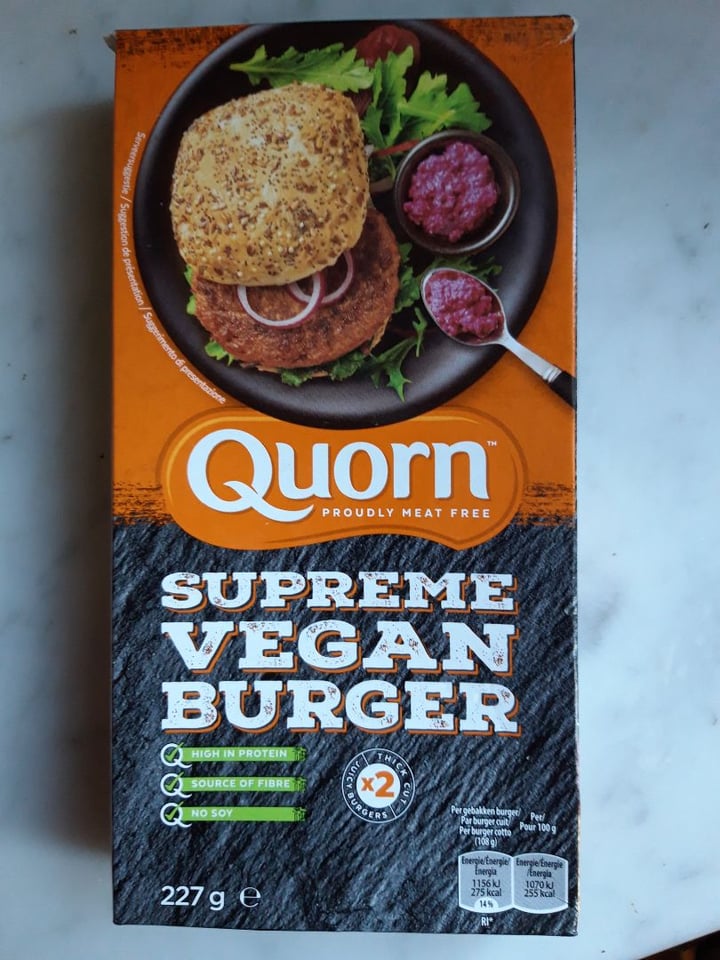 photo of Quorn Supreme Vegan Burger shared by @valent18 on  22 Feb 2020 - review