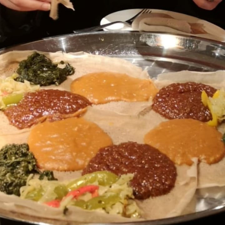 review photo of Messob 4 Vegan Dishes Plate shared by @annawastaken on 14 Sep 2020 - review