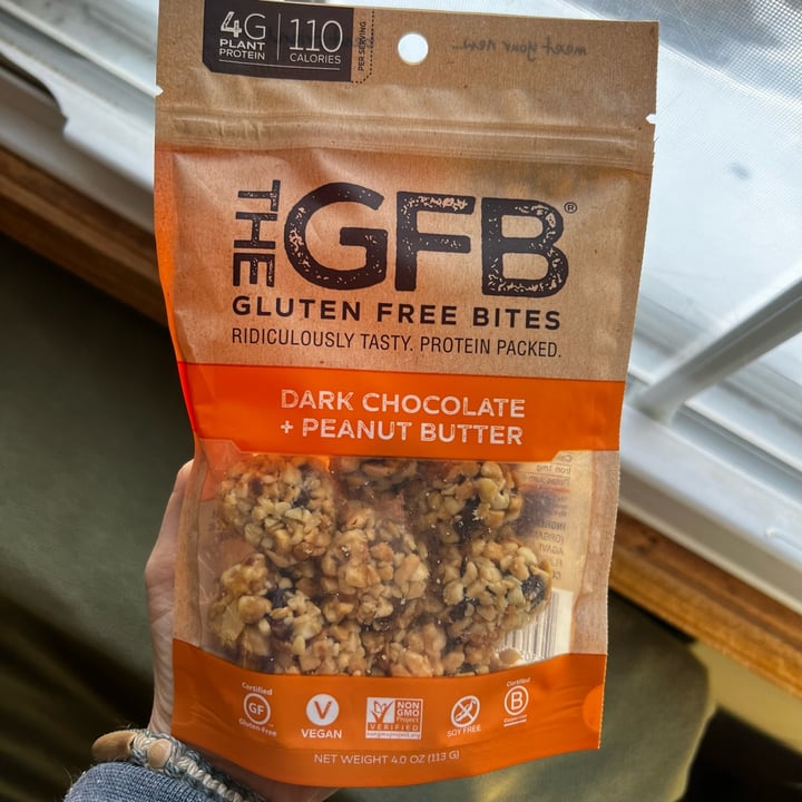 review photo of The GFB Dark Chocolate + Peanut Butter Gluten Free Bites shared by @veganshowoff on 17 Feb 2022 - review