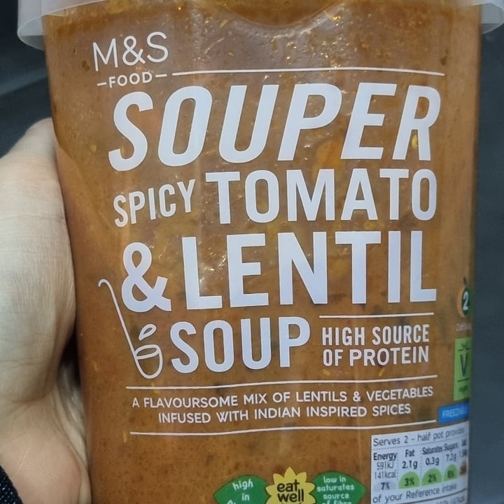 photo of Marks & Spencer Food (M&S) Souper Spicy Tomato & Lentil Soup shared by @aamanda82 on  22 Dec 2021 - review