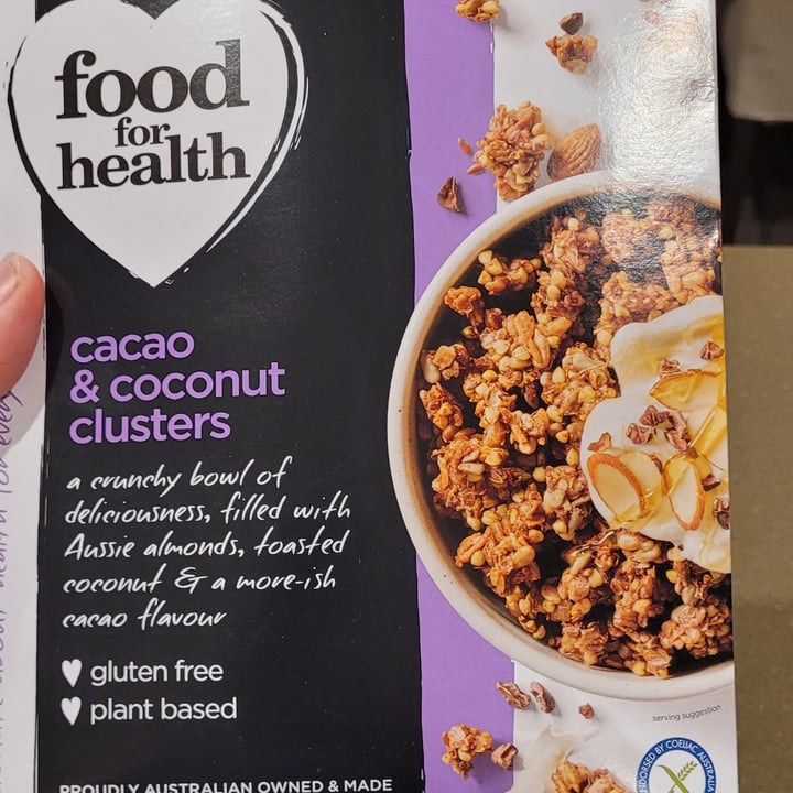 photo of Food For Health Cacao and coconut clusters shared by @lisellef on  21 Oct 2022 - review