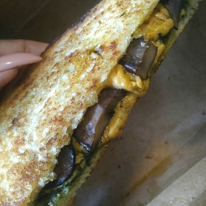 review photo of The Cold Pressery Portobello mushroom and pesto grilled cheese shared by @nativeflowerchild on 23 Apr 2020 - review