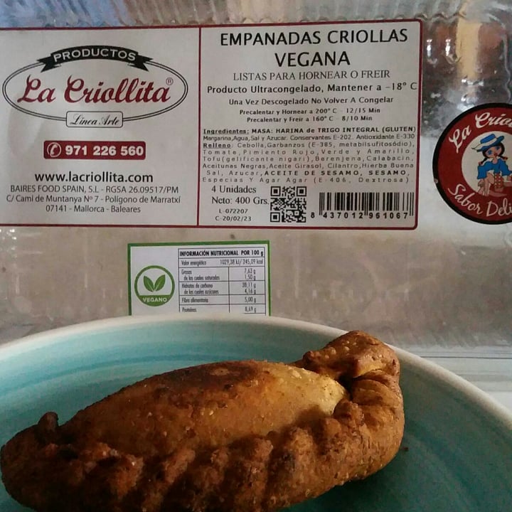 photo of la criollita Empanadillas shared by @yerbabuena on  23 Aug 2022 - review