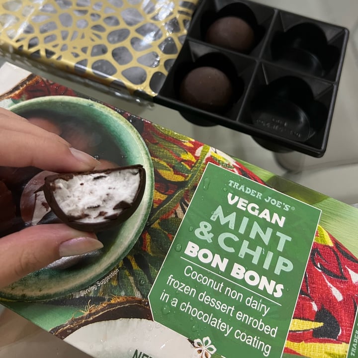 photo of Trader Joe's Non Dairy Mint & Chip Bon Bons shared by @junieleone on  14 Nov 2022 - review