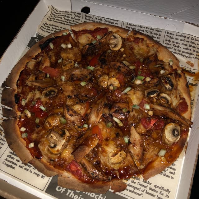 Photo of the dish “Sticky Asian BBQ Chick'n Pizza”
