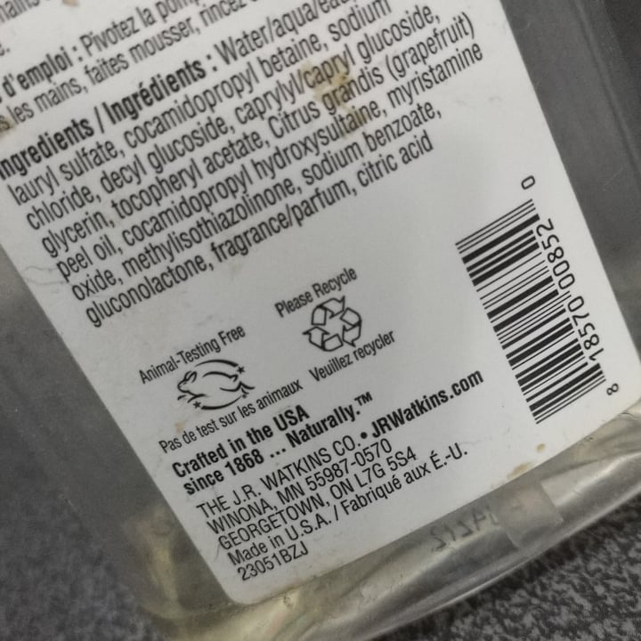 review photo of J.R. Watkins Hand Soap shared by @normitaraceli on 01 Jul 2021 - review