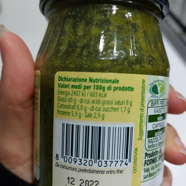 photo of Biffi Che Sugo! Pesto 100% Vegetale Senza Formaggio Jar shared by @carolaco on  26 Mar 2022 - review