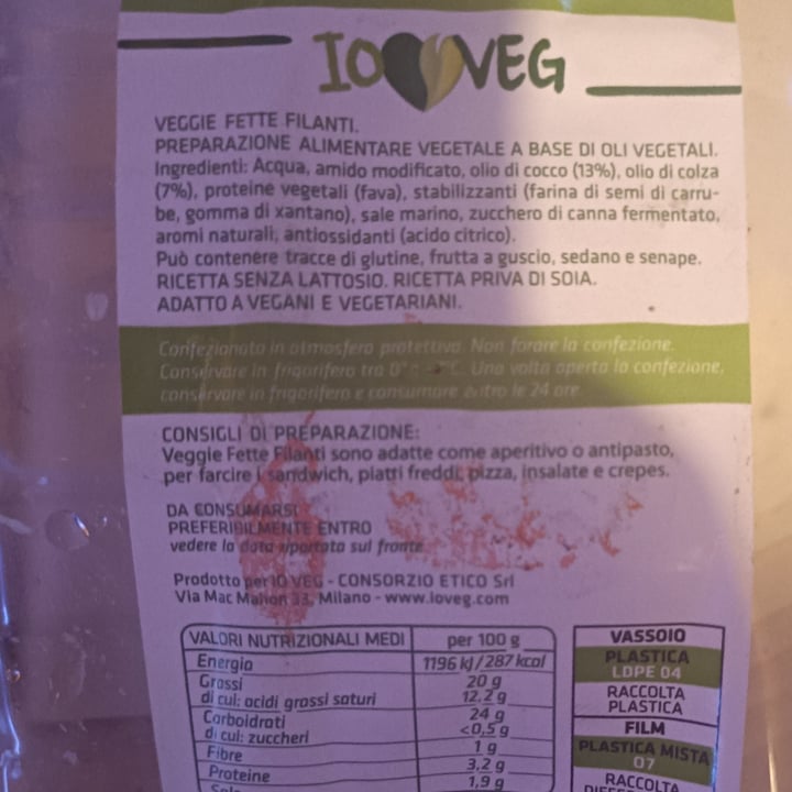 photo of ioVEG Veggie fette filanti shared by @saruk87 on  04 Apr 2022 - review