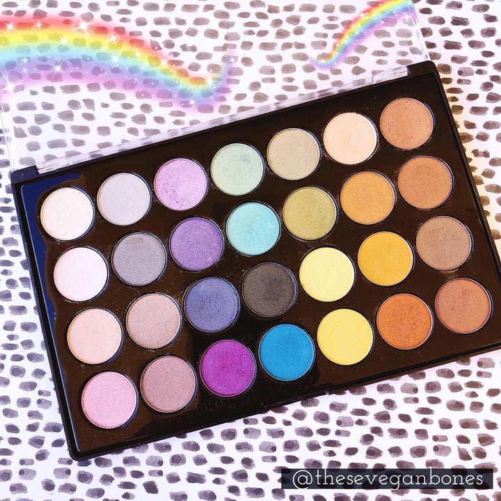 review photo of BH Cosmetics Foil Eyes 28 Color Eyeshadow Palette shared by @theseveganbones on 20 Feb 2021 - review