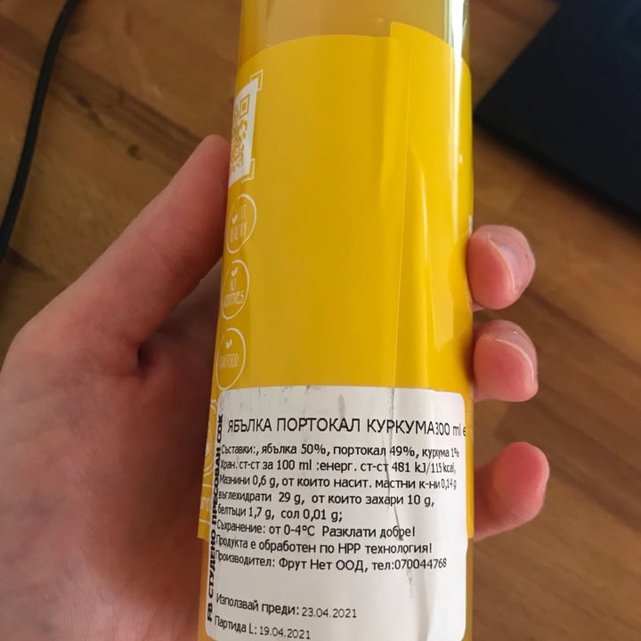 review photo of Fresh Brothers Cold Pressed Orange and Apple Juice shared by @kristinaignatova on 22 Apr 2021 - review