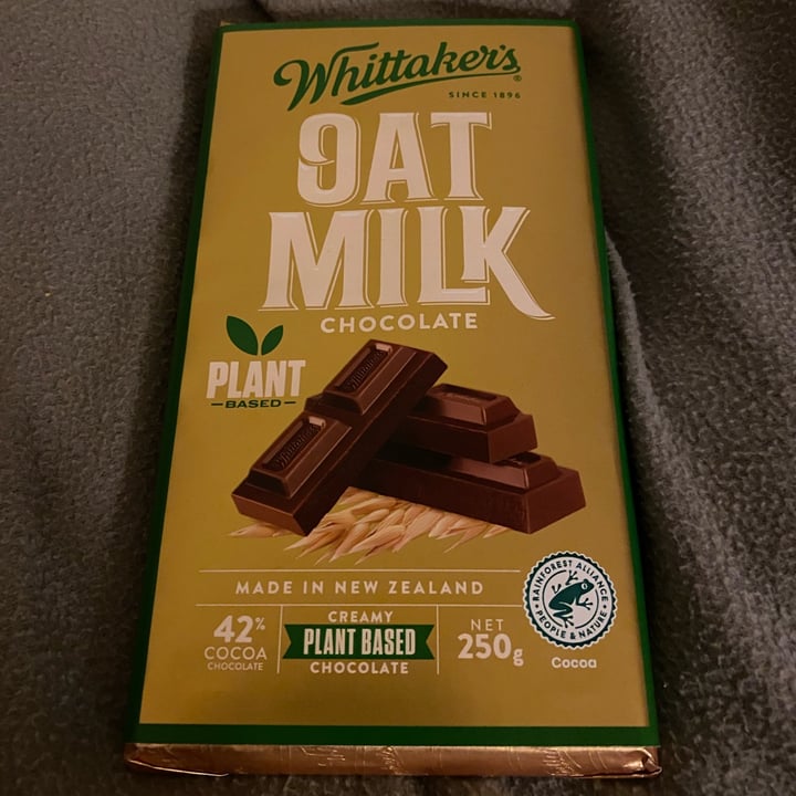 review photo of Whittaker's Oat Milk Chocolate shared by @plantbasedlover on 24 Aug 2022 - review