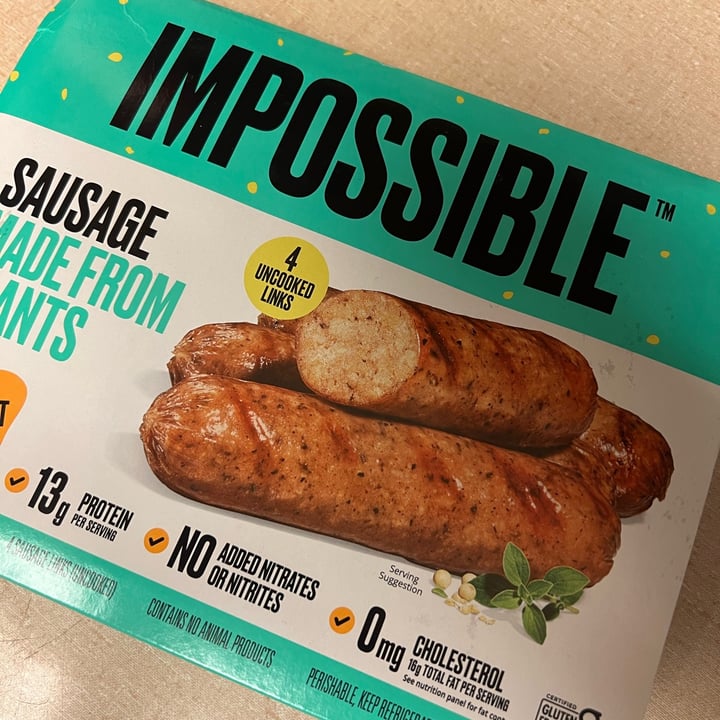 photo of Impossible Foods Impossible Sausage Bratwurst shared by @annettej on  07 Jul 2022 - review