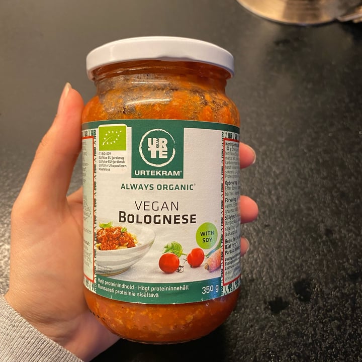 photo of Urtekram Vegan Bolognese shared by @arasnavalp on  15 Jun 2022 - review