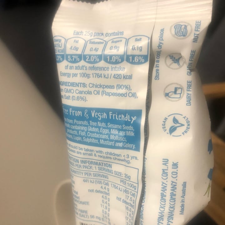 review photo of The Happy Snack Company Crunchy Roasted Chickpeas shared by @hh08 on 29 Aug 2022 - review