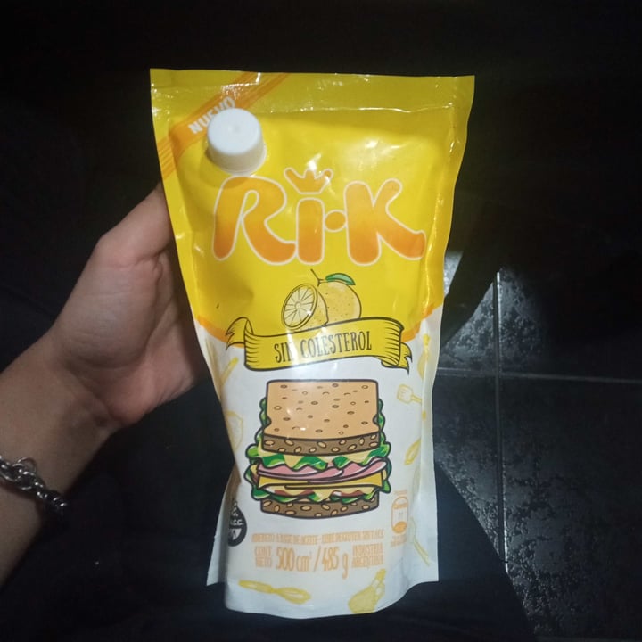 photo of Ri-k Mayonesa Vegana Sin Colesterol shared by @antonellamazzocchi on  28 Oct 2020 - review