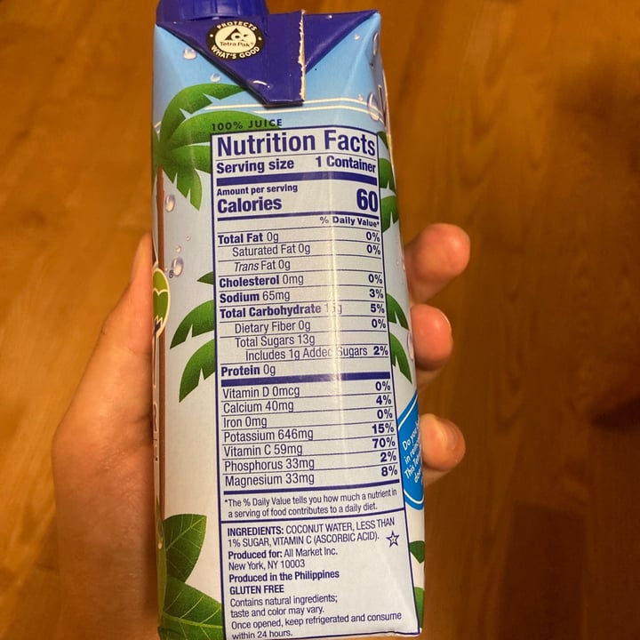 photo of Vita Coco Coconut Water shared by @calista on  01 Aug 2021 - review