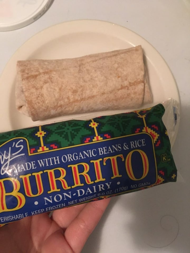 photo of Amy’s Amy’s Non-Dairy Organic Burrito with Beans & Rice shared by @felice on  15 Nov 2019 - review
