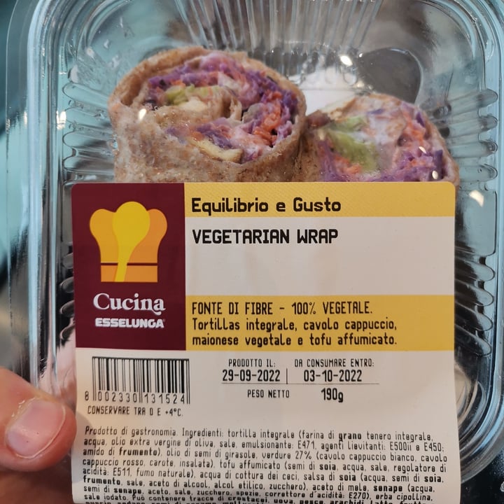 photo of Esselunga Vegetarian wrap shared by @irene1999 on  30 Sep 2022 - review