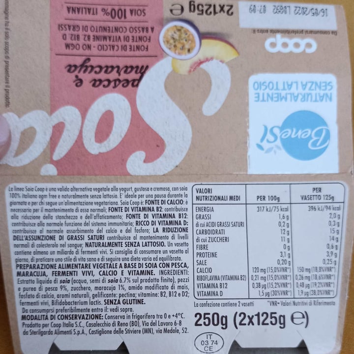 review photo of Bene.Si coop Soia pesca e maracuja shared by @nicoleseveri on 11 May 2022 - review