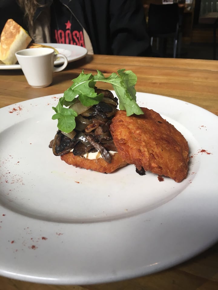 photo of Plant Mushroom & Onion Rosti shared by @baliveganguide on  28 Apr 2019 - review