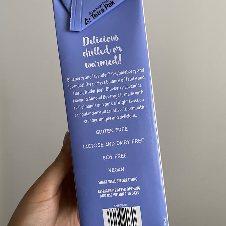 review photo of Trader Joe's Lavender Blueberry Almond Milk shared by @soularflare on 28 Apr 2021 - review