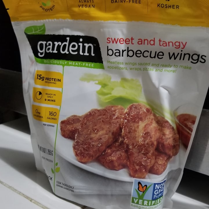 review photo of Gardein Sweet and Tangy Barbecue Wings shared by @rechelalechevegan on 08 Jan 2021 - review