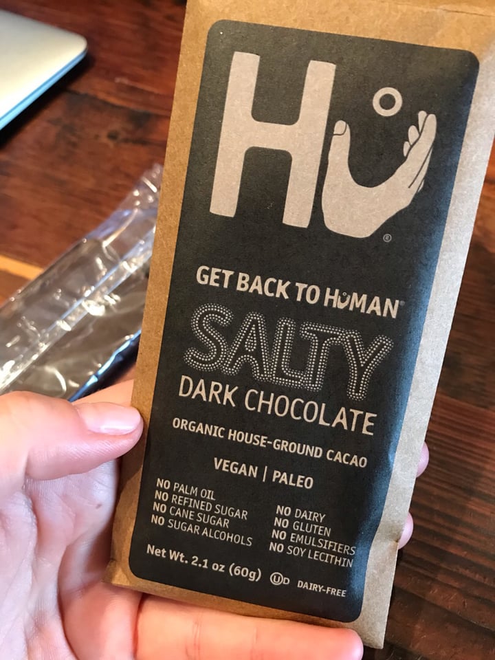 photo of Hu Kitchen Salty Dark Chocolate Organic 70% Cacao shared by @thehighrode on  04 Jun 2019 - review