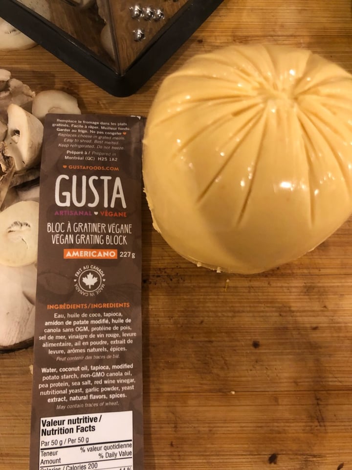 photo of Gusta Americano vegan grating block shared by @meganmostacci on  16 Aug 2019 - review