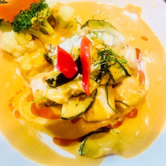 Photo du plat “Pumpkin and Tofu Curry”