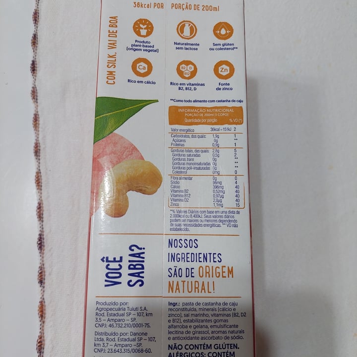 photo of Silk Alimento com castanha de cajú shared by @jutesta on  22 Apr 2022 - review
