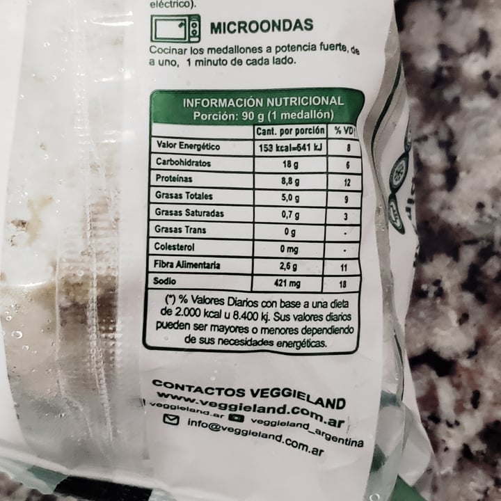 photo of Veggieland Medallón de espinaca shared by @maripau on  25 Aug 2022 - review