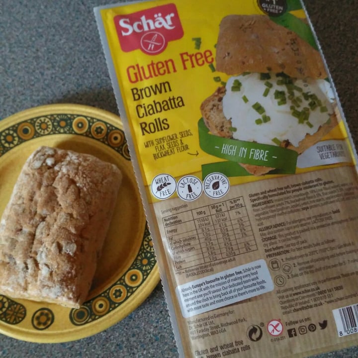 photo of Schär Brown Ciabatta Rolls shared by @carolwrightmilne on  02 May 2020 - review