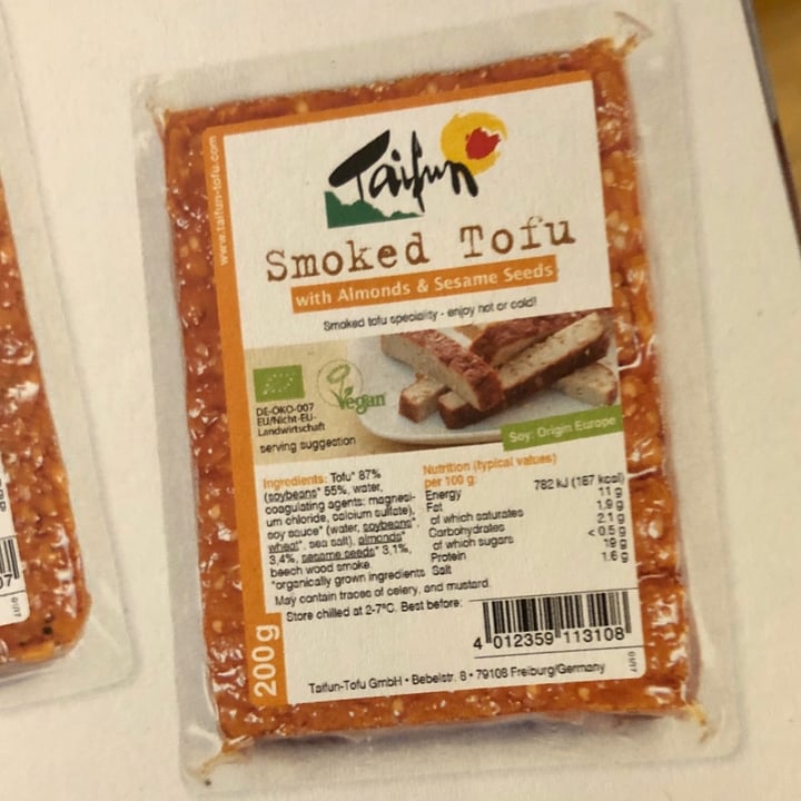 photo of Taifun Smoked Tofu With Almonds And Sesame Seeds shared by @evamariacph on  21 Apr 2020 - review