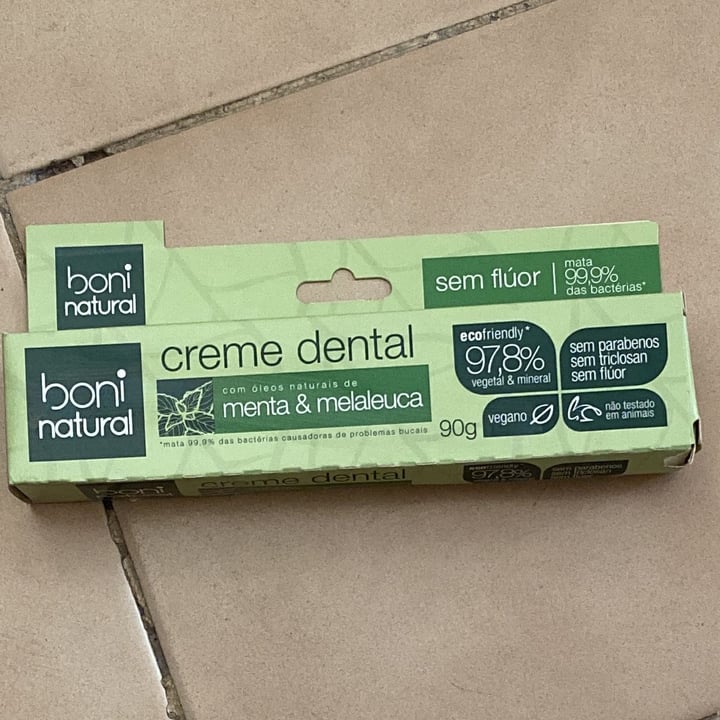 review photo of Boni natural Creme Dental Menta & Melaleuca shared by @keylavurraro on 22 May 2022 - review