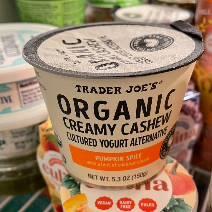 photo of Trader Joe's Organic Creamy Cashew Cultured Yogurt Alternative: Pumpkin Spice shared by @alleycatz on  25 Nov 2021 - review