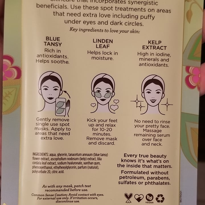 photo of Pacifica Leave Pretty Anti Puff Eye Patches Blue Tansy shared by @andreamichelle5 on  15 Jul 2020 - review