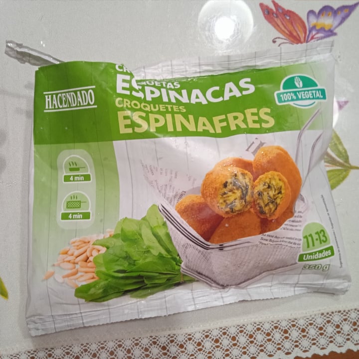 photo of Hacendado Croquetas de Espinacas shared by @espevegan on  15 Aug 2021 - review