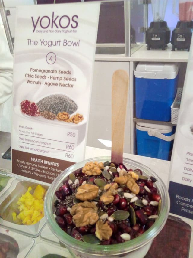 Photo of the dish “Pomegranate seeds, chia and hemp seeds yoghurt bowl with walnuts”